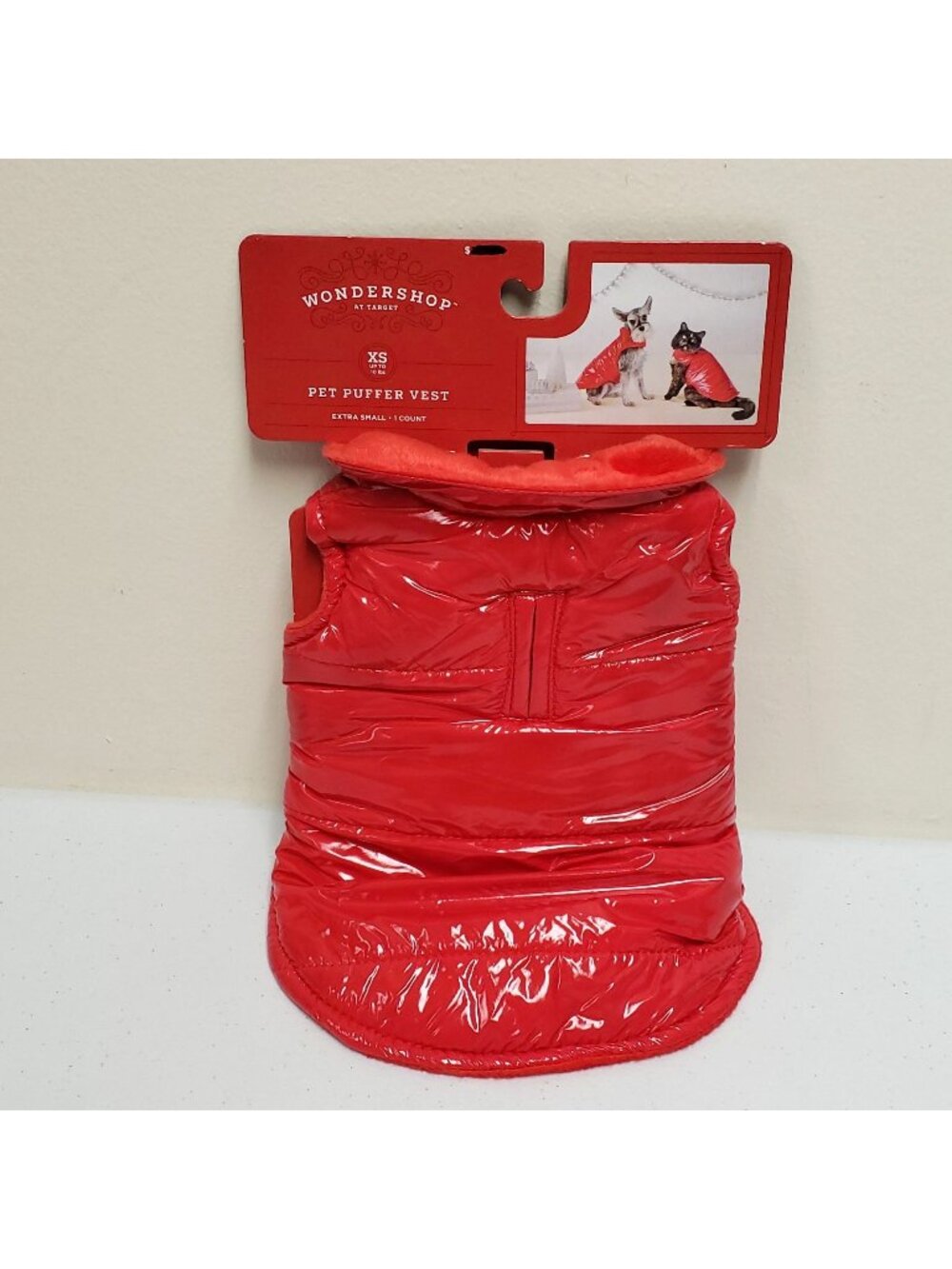 Wondershop Red Pet Puffer Vest for Cat and Dog Size XS